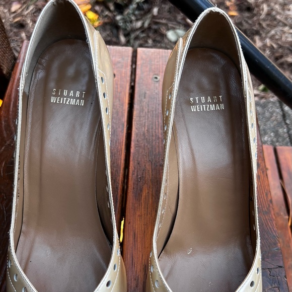 STUART WEITZMAN VINTAGE 90S PEEP TOE PUMPS VINTAGE SIZE 10 - Picture 4 of 13